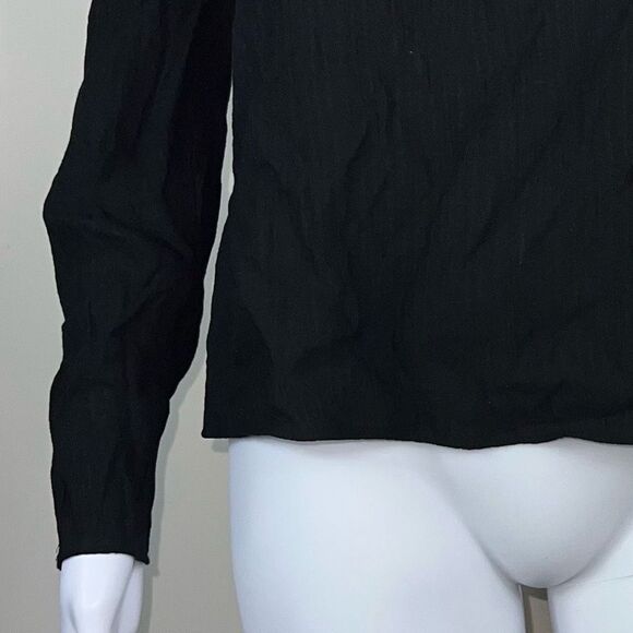 MNG Long Sleeve Gauze Keyhole Back Blouse - Picture 3 of 10